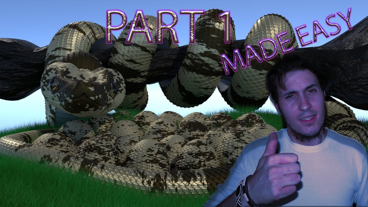 How To Make A Snake In Blender 2.9 - Tutorial Made Easy [Part 1]