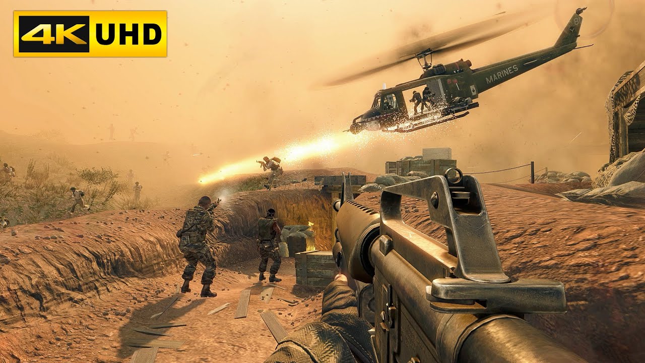 Khe Sanh | Hardened Difficulty | Ultra High Graphics Gameplay [4K 60FPS UHD] Call of Duty Black Ops