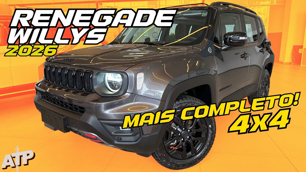 Novo Jeep Renegade Willys 2026 - AGORA FICOU TOP!