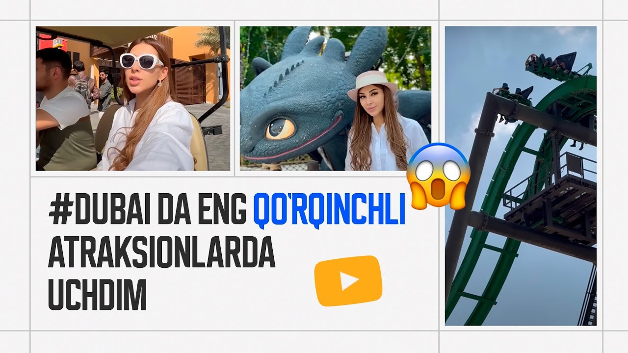 #Dubai da eng qo`rqinchli atraksionlarda uchdim #chechenka