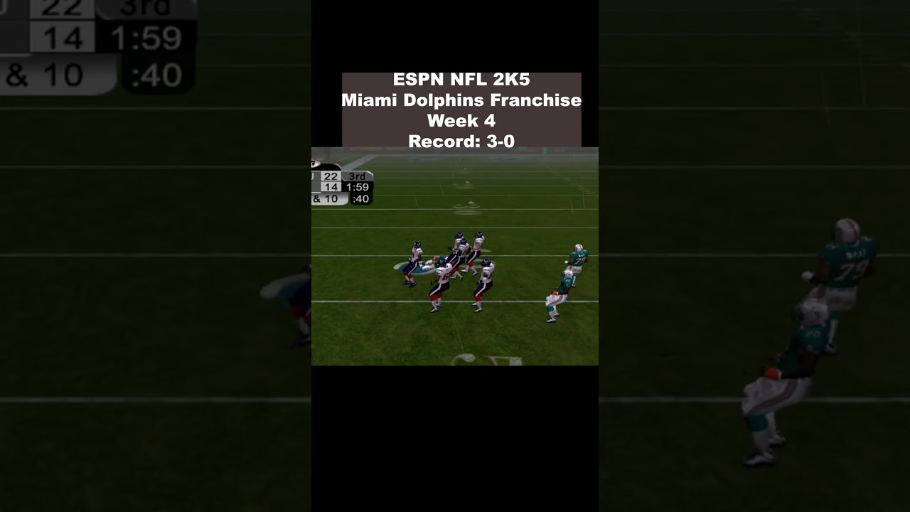Week 4 scores and highlights in our Miami Dolphins Franchise ESPN NFL 2K5! 