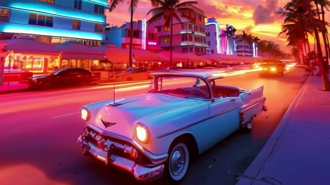It's Summer 1987, You're Driving in Miami 🌴 synthwave, vaporwave, nostalgic vibes