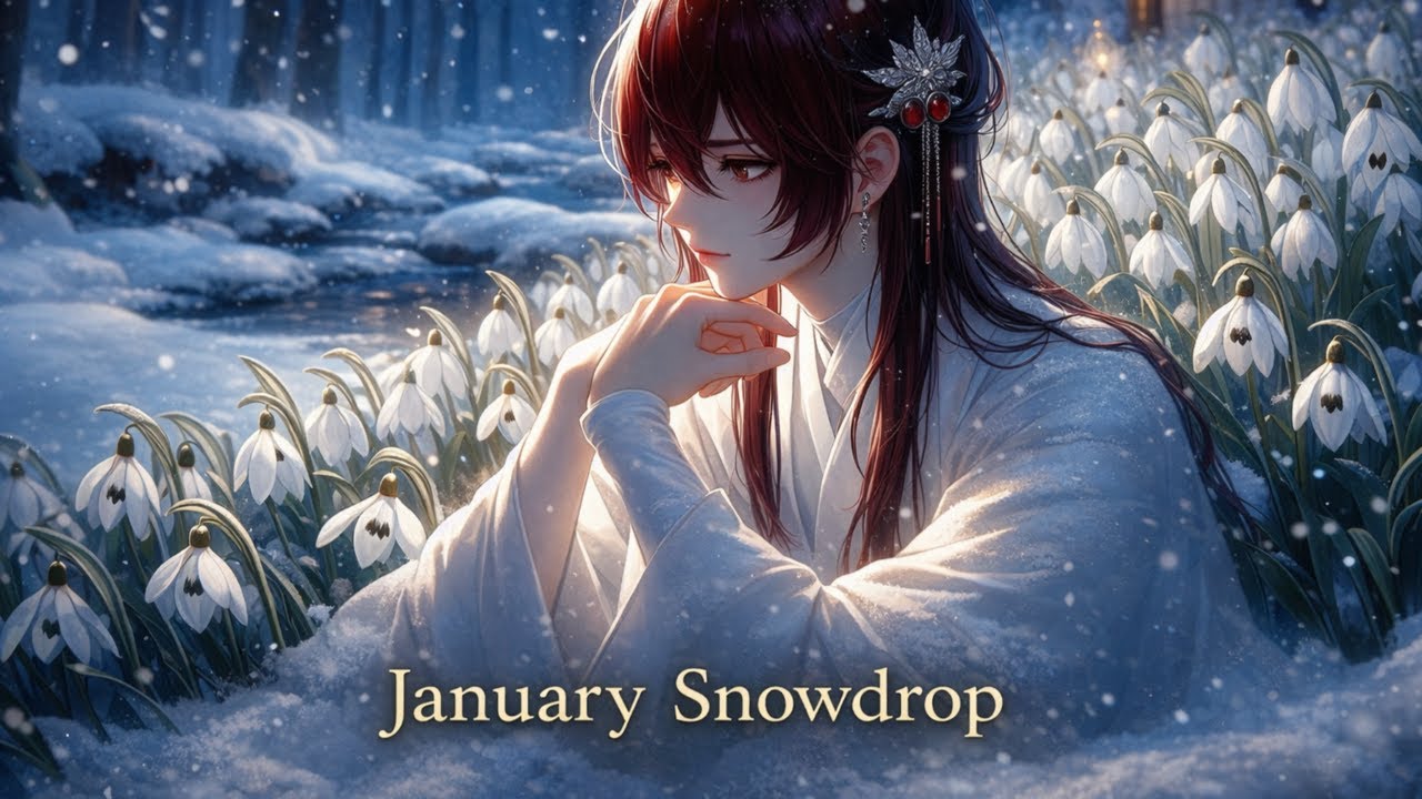 Quiet January Ambience – Snowdrop & Winter Night | Focus, Study, Relax BGM (30min)