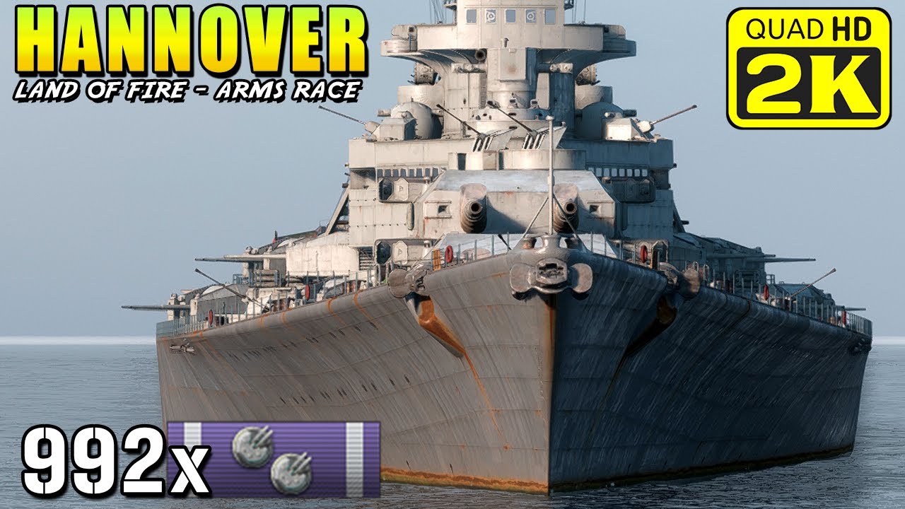 Super battleshipHannover - Almost half a million damage with 1K secondary hits