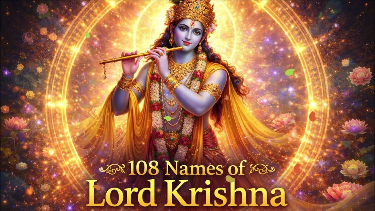 108 Names of Lord Krishna | श्रीकृष्ण के 108 नाम | Krishna Naam Bhajan for Peace & Meditation