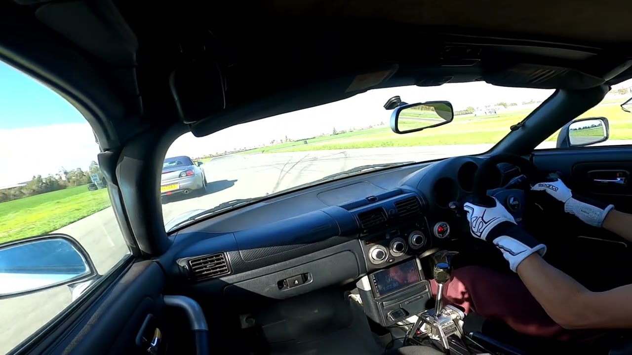 Just a friendly chase between the MRS and an S2000 at Achna Speedway
