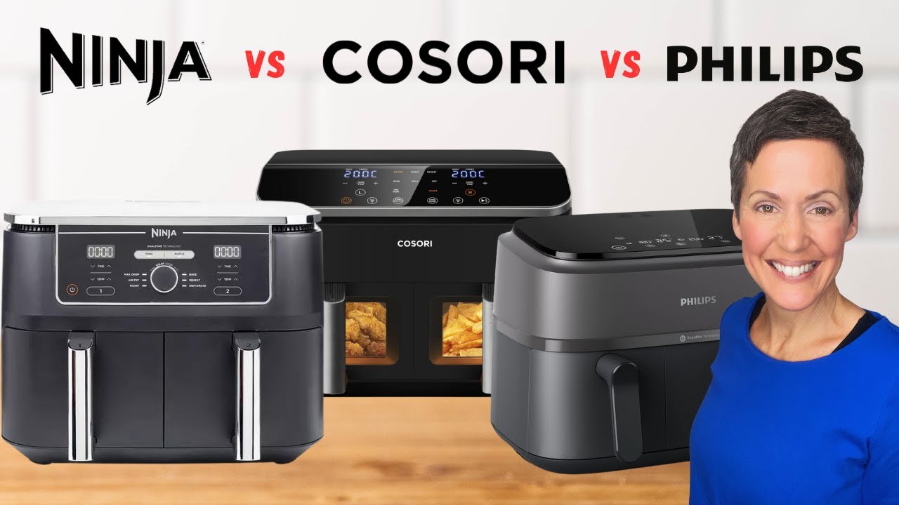 Сравнение лучших марок аэрофритюрниц: Ninja V Cosori V Philips