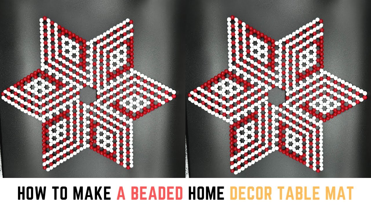 HOW TO MAKE A BEADED HOME DECOR TABLE MAT/ HOW TO MAKE  BEADED TABLE MAT/ WITH DETAILED TUTORIAL DIY