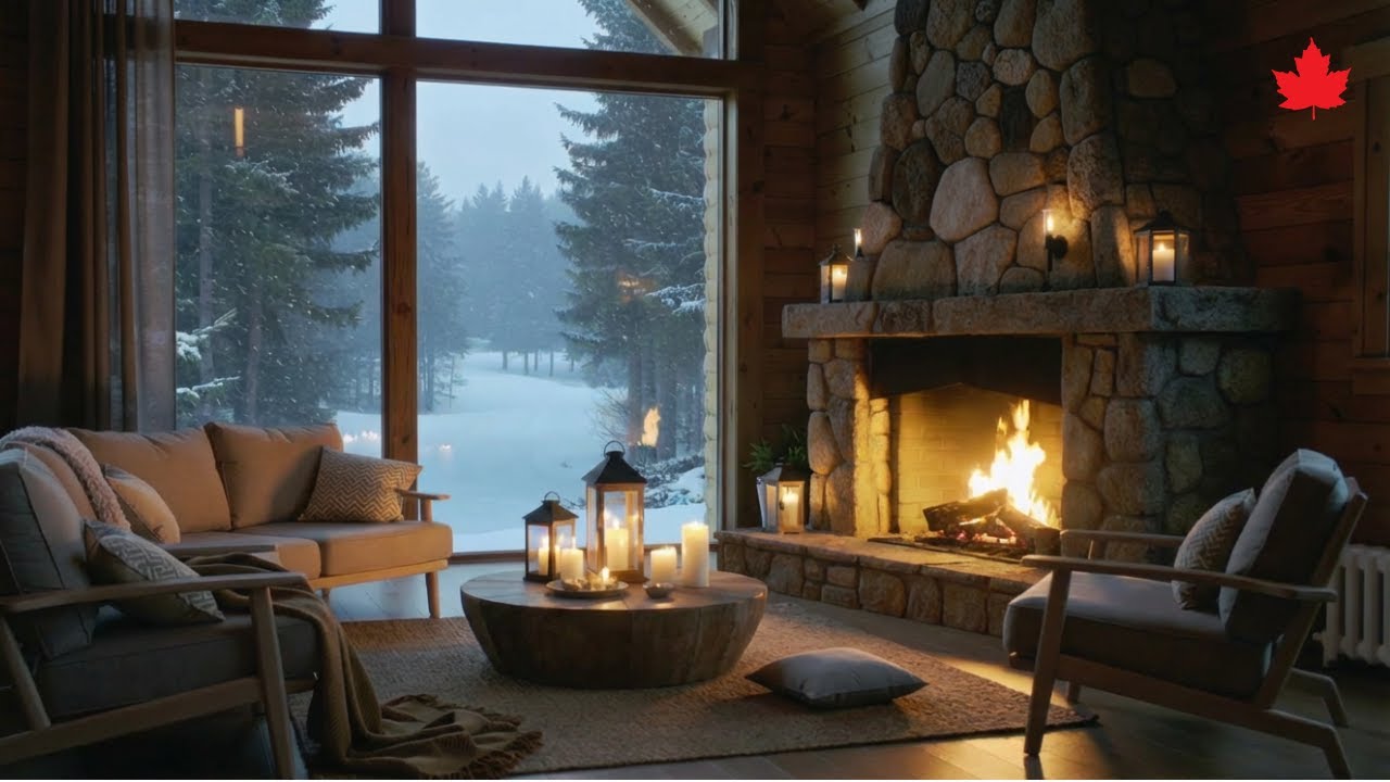 ❄️ Winter Forest Cabin Ambience ✨ Soft Piano to Relax, Unwind & Fall Asleep 🎹