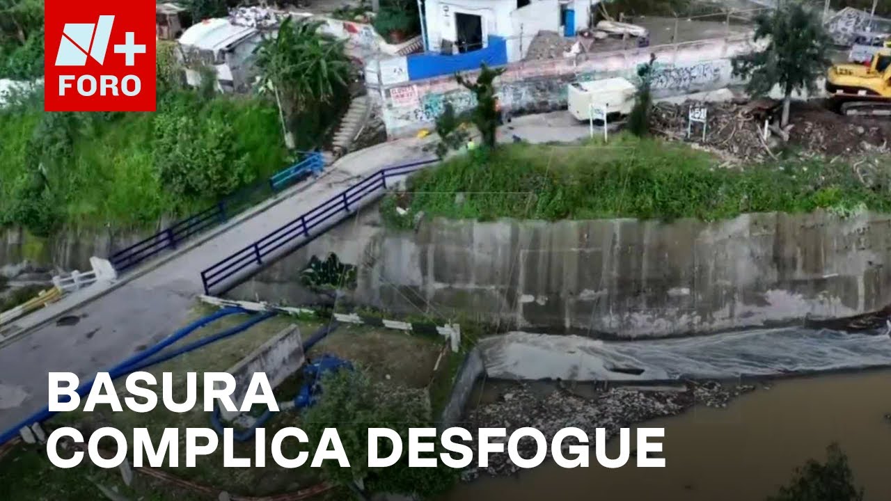 Tapón de basura bloquea desfogue de la presa ‘Los Cuartos’ en Naucalpan - Las Noticias