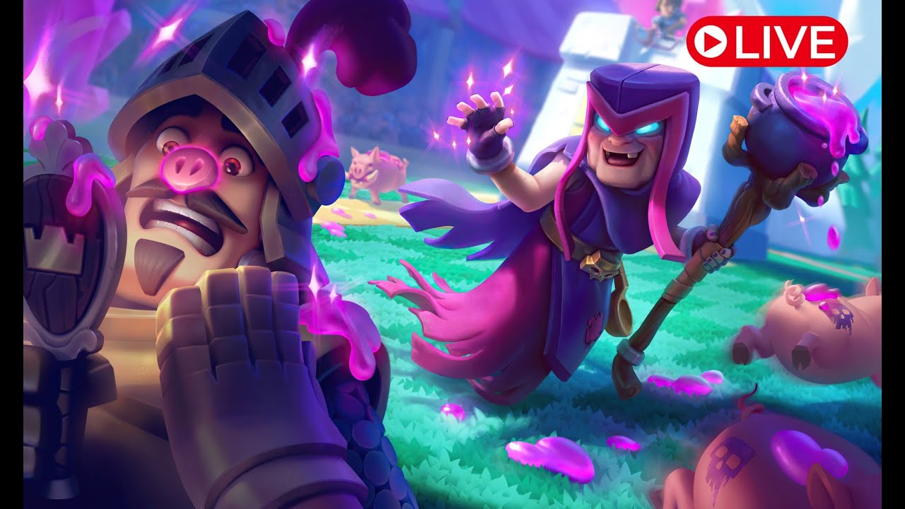 Hog Rider Trophy Push Clash Royale live stream India