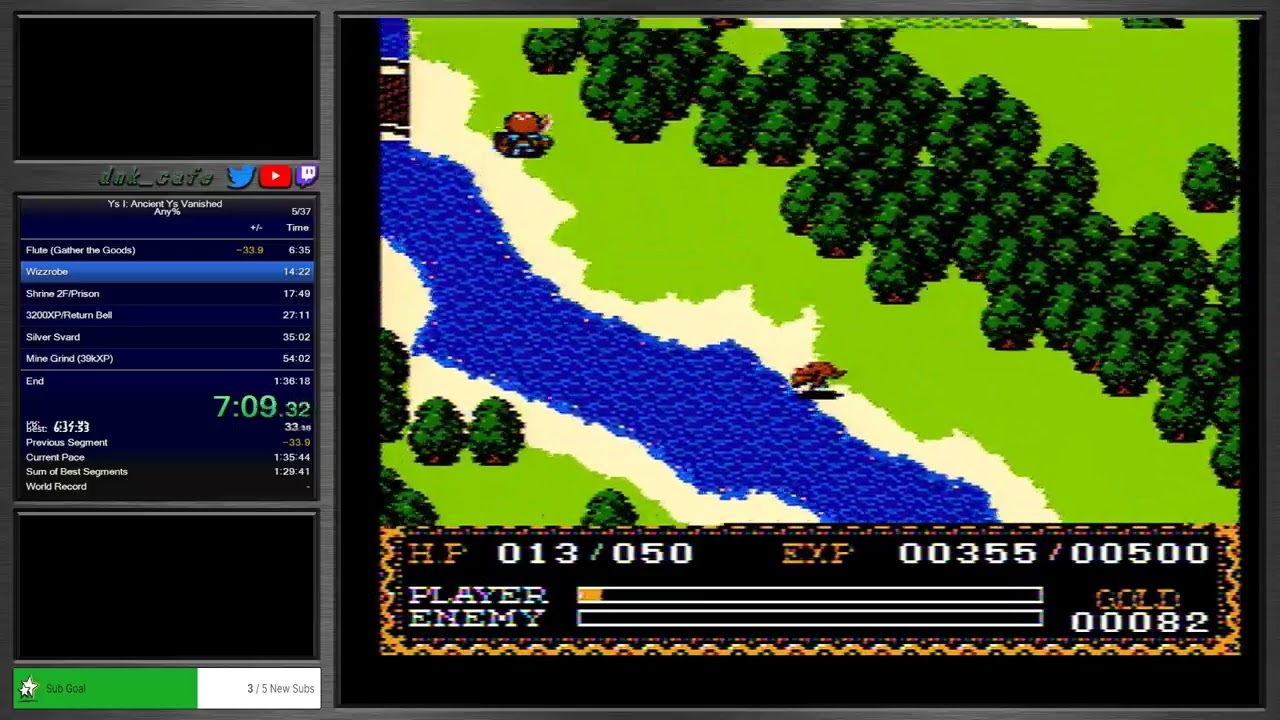 イース Ys I: Ancient Ys Vanished (Famicom) - Speedrun in 1:32:09 (JP RTA 1:38:43)