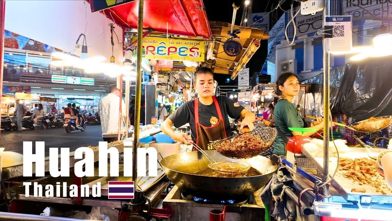 Huahin Night Market | WALKING TOUR | Hua Hin, Thailand | @AsaNiPOV