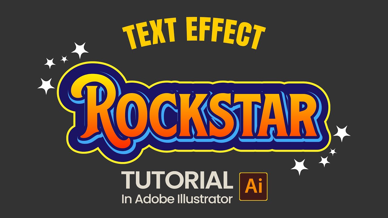 Create This BOLD Rockstar Text Effect in Adobe Illustrator