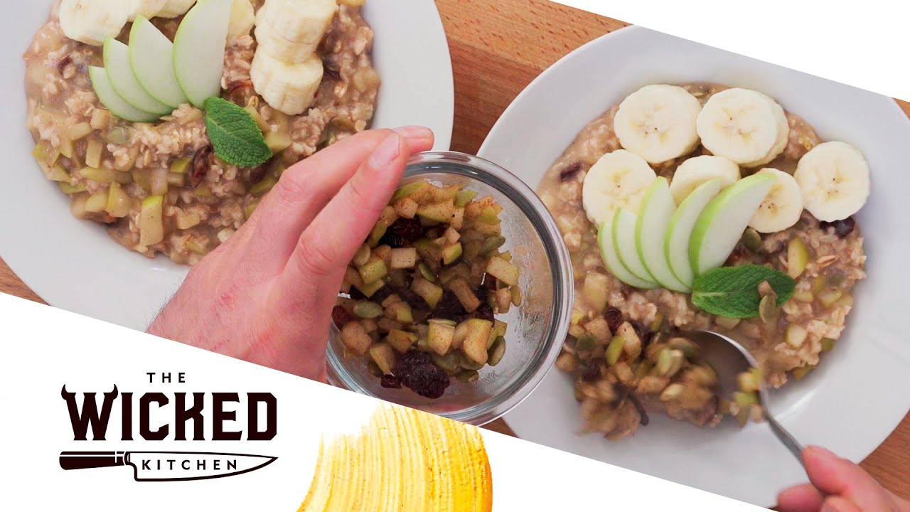 🍏 Apple Pie Oatmeal 🍏| The Wicked Kitchen