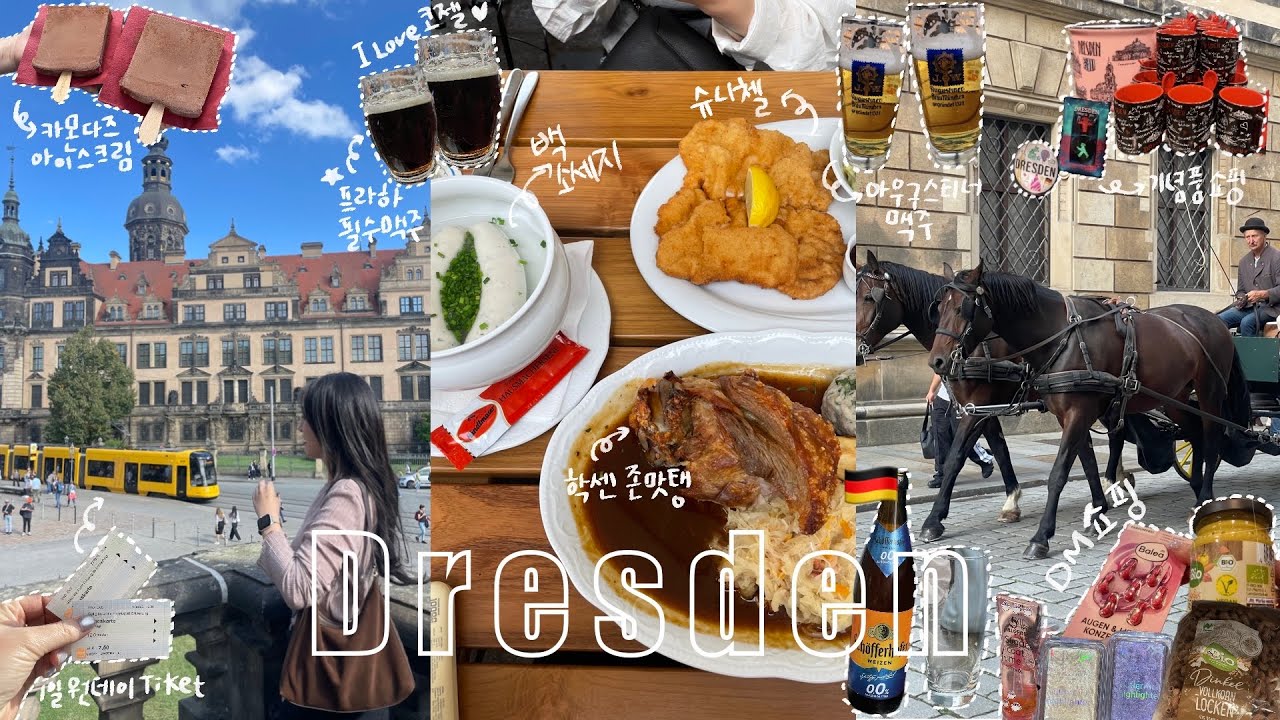 🇨🇿 프라하에서 독일 드레스덴 당일치기 브이로그 🇩🇪 | 학센+슈니첼 먹고 DM쇼핑 털기 (feat.카몬다즈아이스크림) 저녁은 프라하 코젤다크맥주