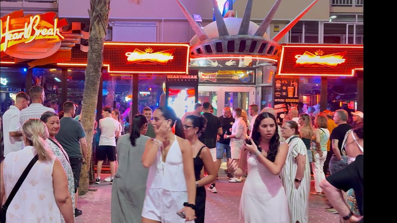 Benidorm Nightlife is WILD! Levante Beach Clubs & Pubs PACKED!