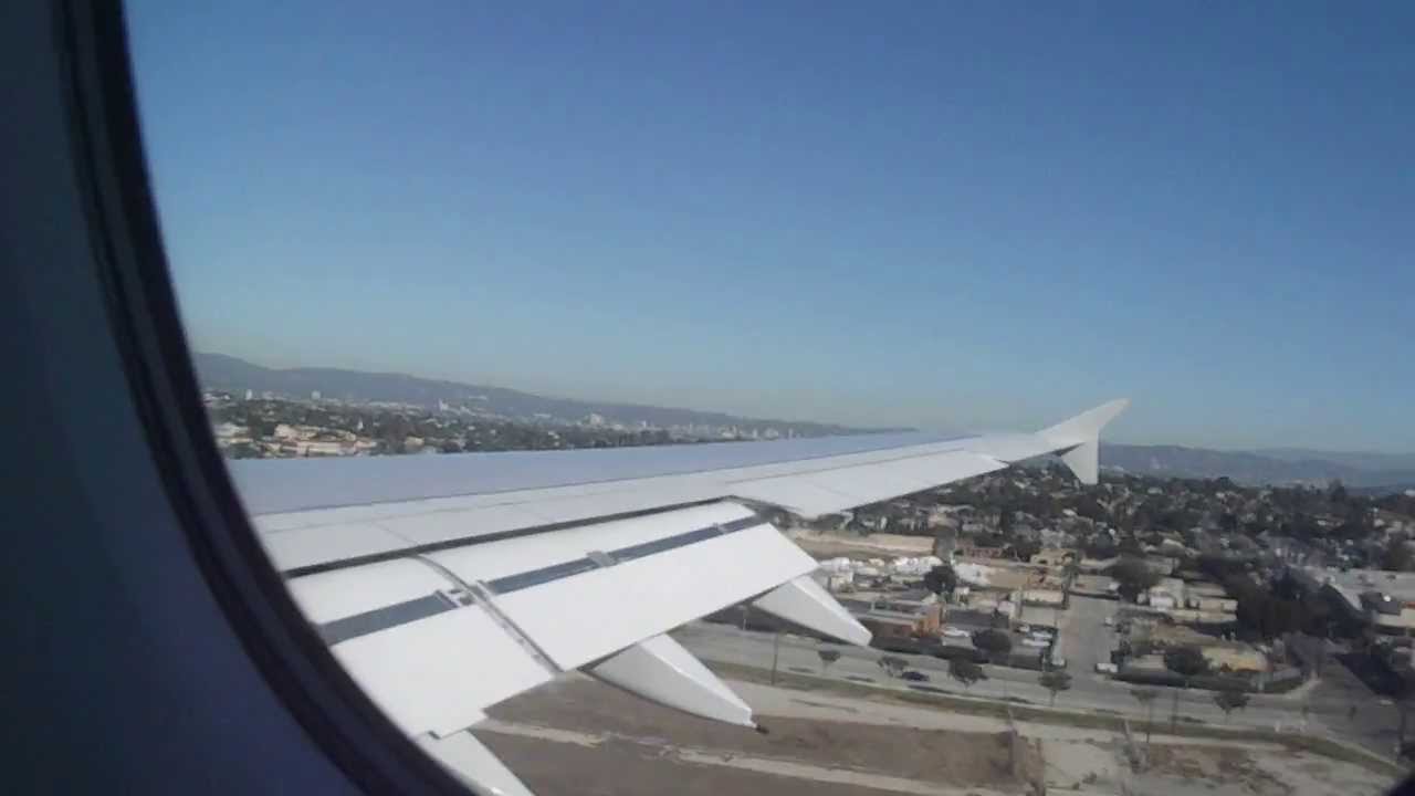 QANTAS Airways Airbus A380-842 [VH-OQF) QF11 Landing at Los Angeles