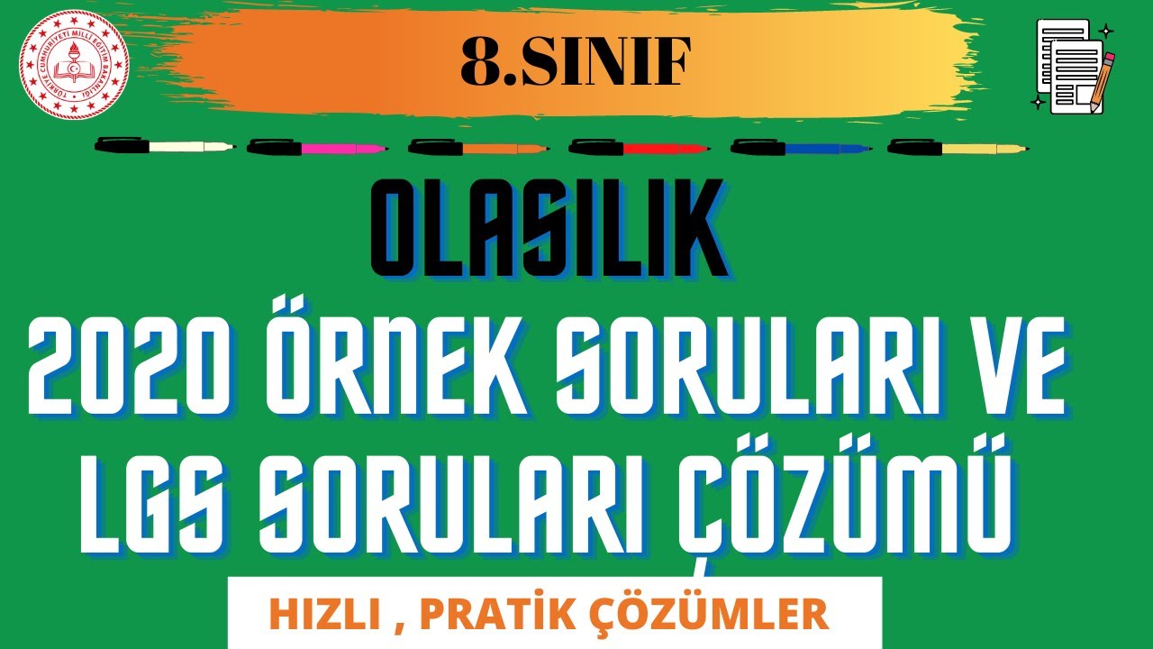 8.SINIF OLASILIK ÇIKMIŞ SORULAR
