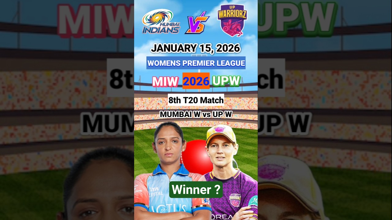 MIW vs UPW match toss prediction | Wpl 8th match prediction today 