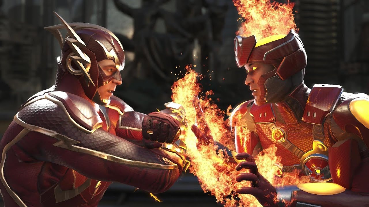 Injustice 2 : The Flash Vs Firestorm - All Intro/Outros, Clash Dialogues, Super Moves