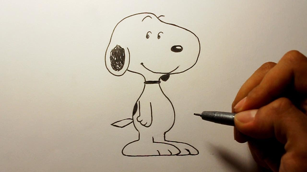 Wie zeichnet man Snoopy [Peanuts] zeichen tutorial