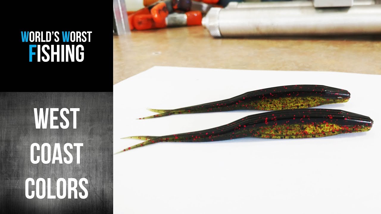Popular Colors: CALIFORNIA 420! Making Jerkbaits, Finesse Worms & Creature Baits