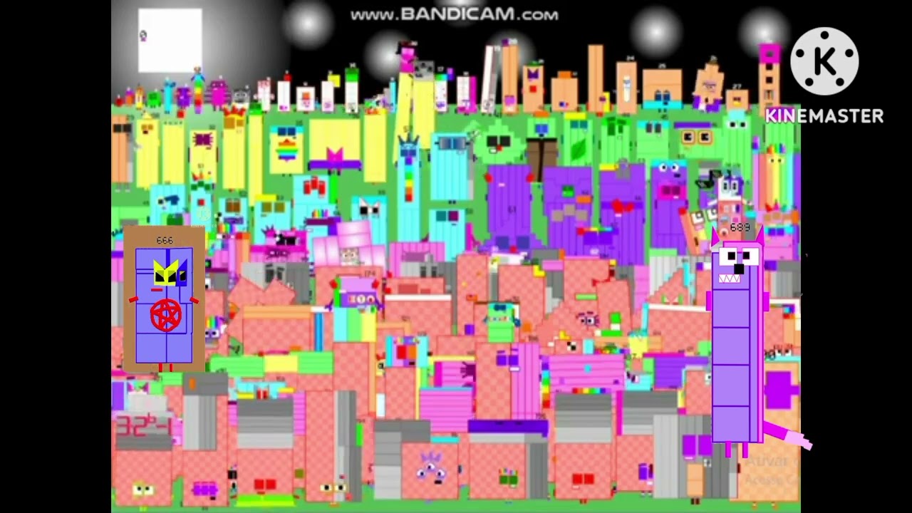 numberblocks band retro 0-200 but (added 666 and 689)