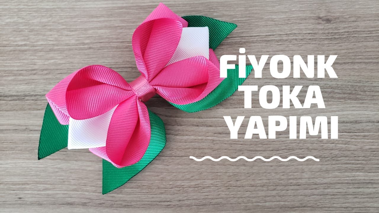 Çiçek Fiyonk Klips Toka Yapımı 🌷/ Çiçek Şeklinde Fiyonk Toka Yapılışı/ Flower Bow Clip Buckle Making