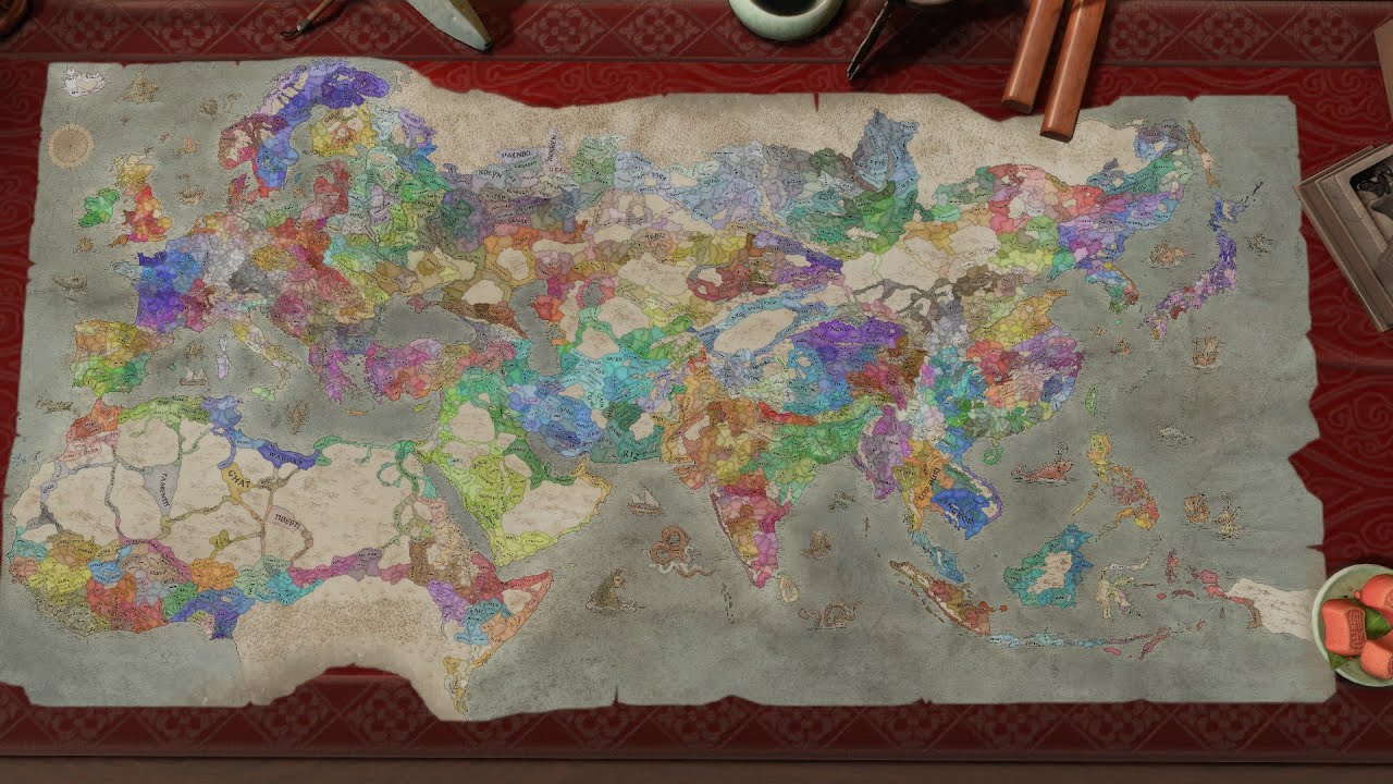 CK3 Timelapse but its counties only at start