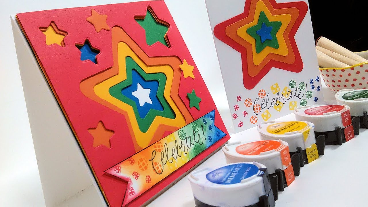 Layered Window Card // Telescope Card Technique //Stamp School