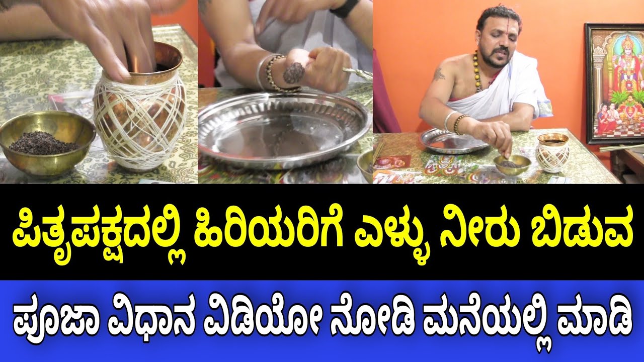 Pitru Paksha Pooja Vidhana | ಈ 3 ವಸ್ತುಗಳಿಂದ ಮನೆಯಲ್ಲಿ ಎಳ್ಳು ನೀರು ಬಿಡಿ ಮುಕ್ತಿ ಕೊಡಿ | Amavasya Pooja