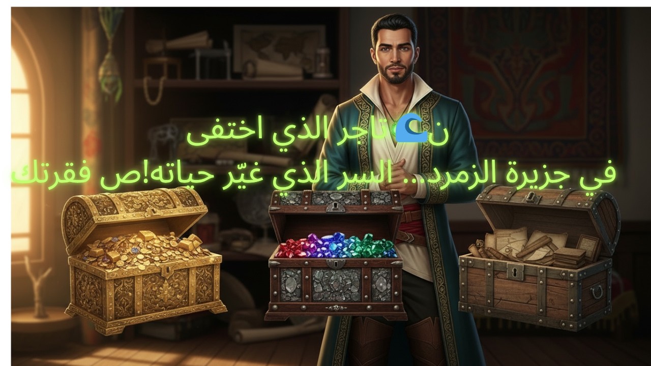 قصة التاجر الأمين وجزيرة الزمرد المخفية !!