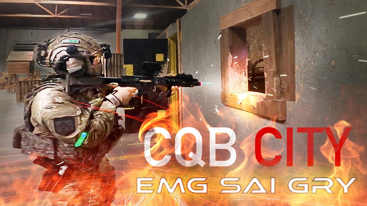 CQB City Stockton. Crazy fun game mode. EMG SAI GRY Gameplay. Airsoft for weekend warriors