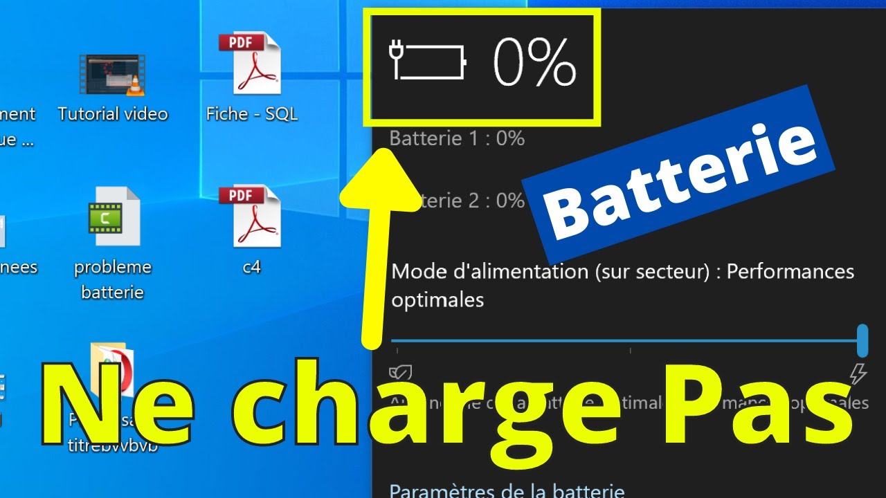 батарея больше не заряжается Windows 10