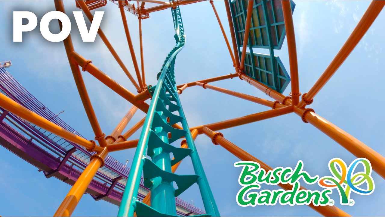 Tempesto Front Row POV Busch Gardens Williamsburg Sky Rocket II Coaster