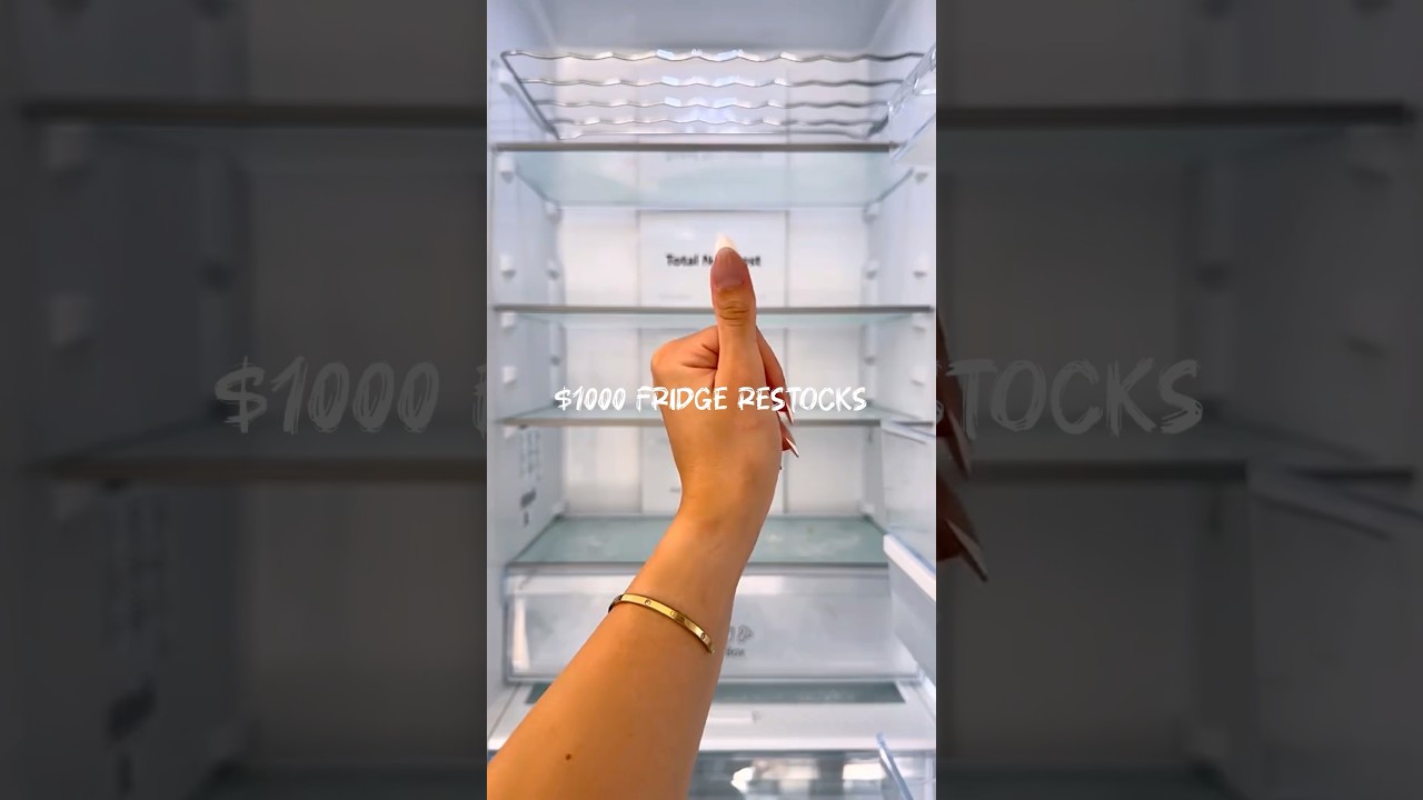 Fridge Restock 🧊 ASMR Sounds + Aesthetic Organization   #asmr #restock #organization #satisfying
