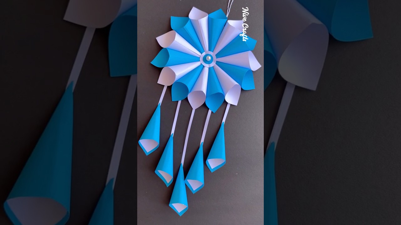 How to make paper Flower Wall Hanging #youtubeshorts #viralshort #diy #ytshorts  #trending  #shorts