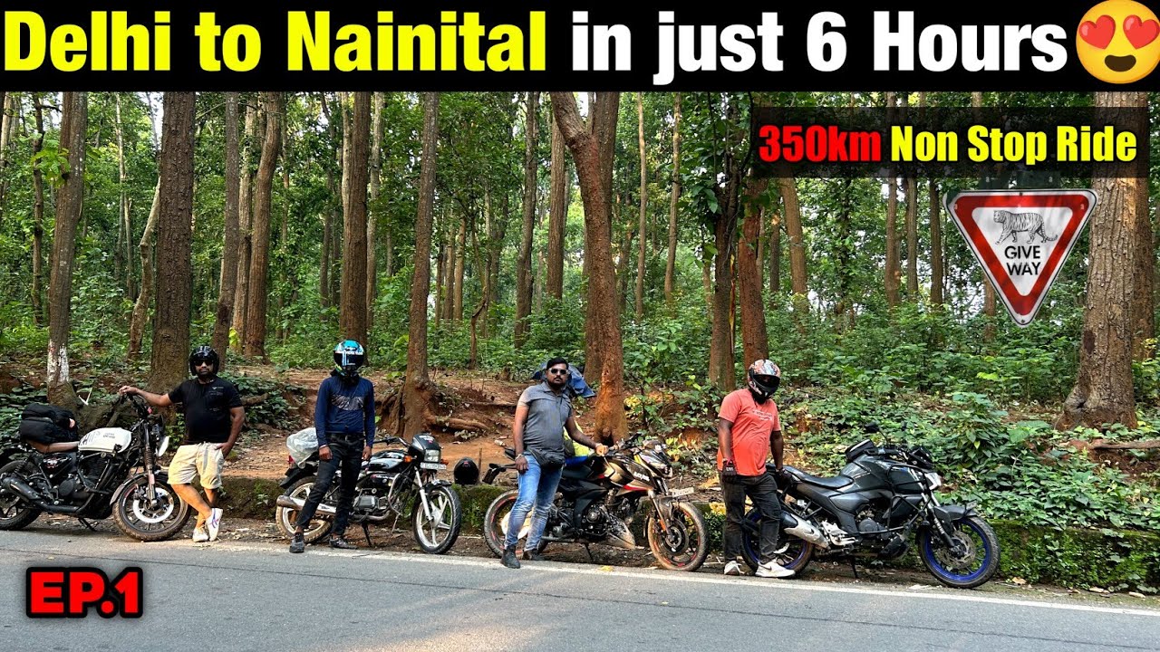 Delhi to Nainital in just 6 hours 🔥l Delhi to Nainital By Bike ll Long Ride On 100cc bike 🔥#nainital