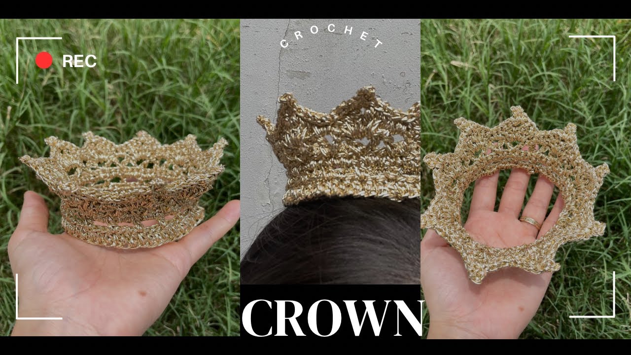 ✨ Easy Crochet Crown Tutorial | Handmade Sparkling Crown for Costume or Photoshoot