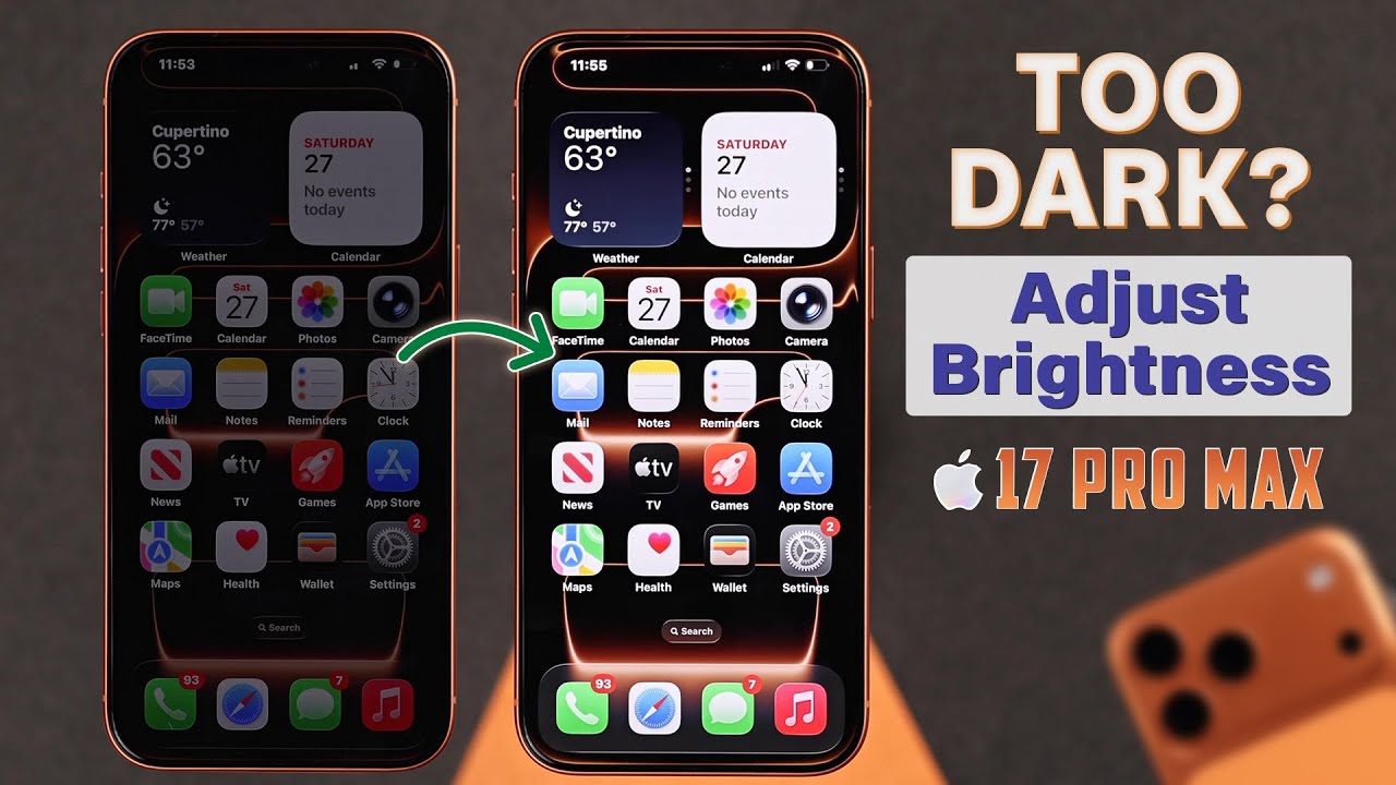 iPhone 17 Pro Max: How to Fix Screen Is Too Dark Even When Maximum Brightness! [Adjust Brightness]