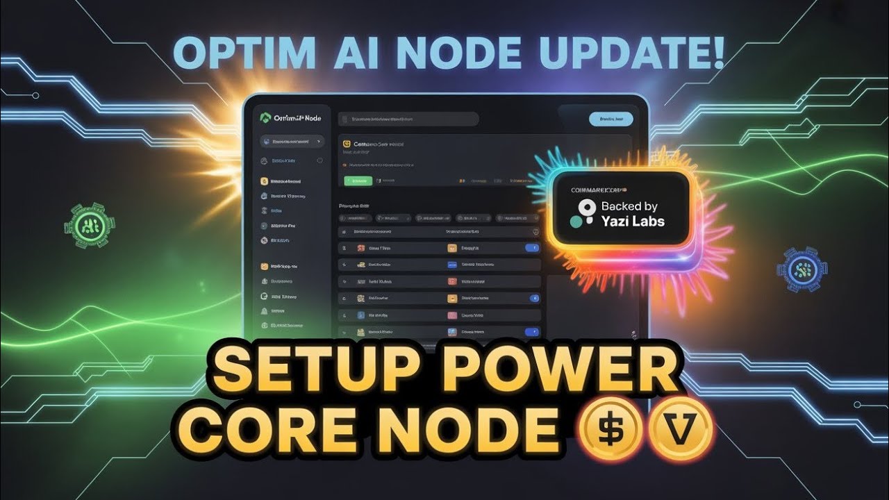 Optim ai latest update | how to setup power core node | 🔥optim ai backed by yazi labs 🤑