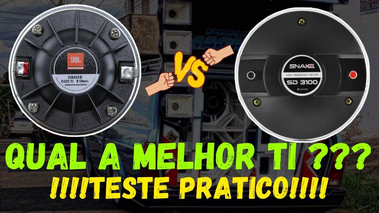 TI 1 POL. JBL D202ti vs TI 1POL. MEIA SNAKE SD3100!!!! QUALA MELHOR??? TESTE PRATICO!!!!