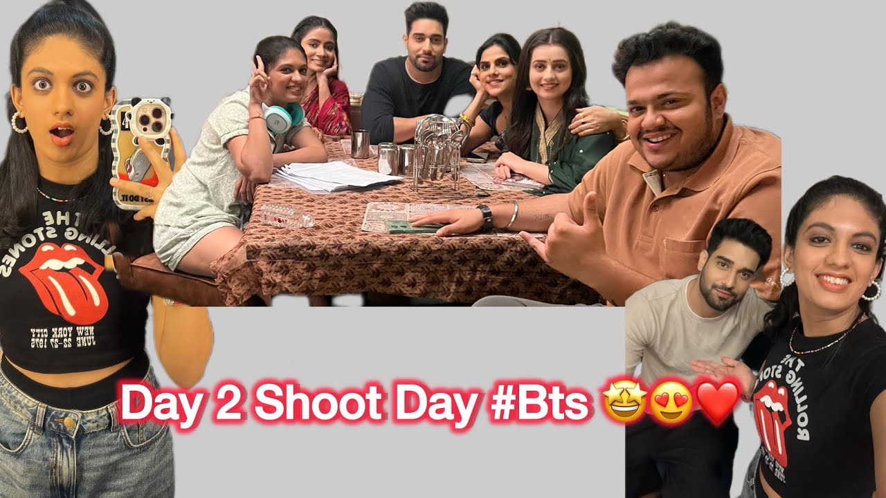 Day 2 Shoot Day #Bts🎬 🤩❤️ #saasbahuaurswaad #shreyavlogs #family #behindthescenes #fun 