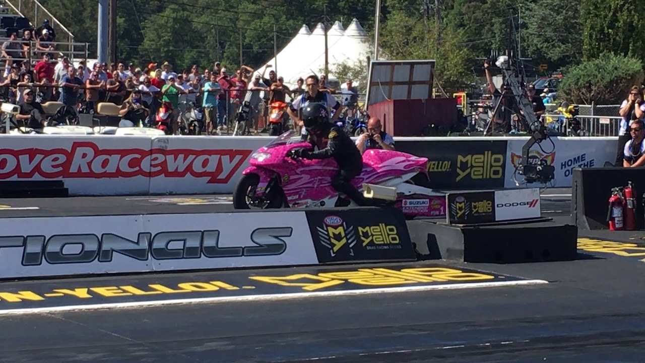 LOVE THAT SOUND! NHRA Pro Stock Motorcycle Champ Jerry Savoie makes Strong Pass on Suzuki