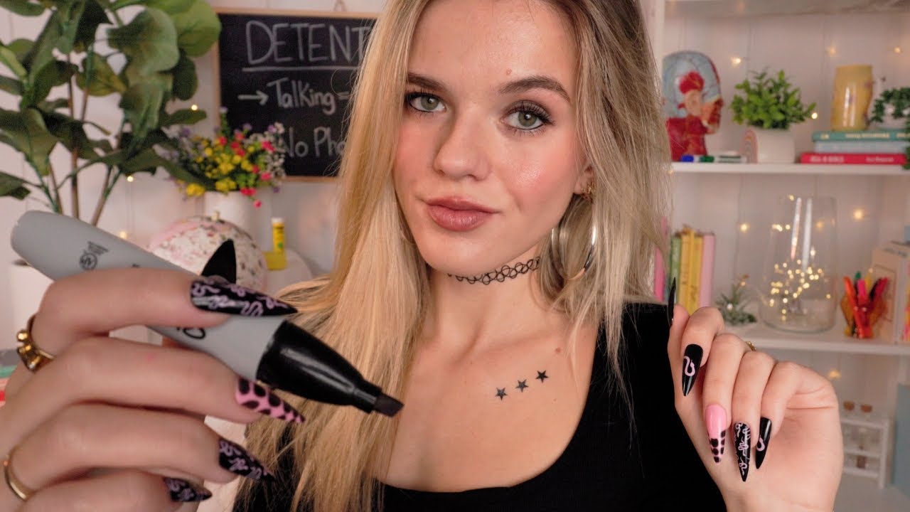 ASMR Bad Girl In Detention Gives You A Tattoo Roleplay 🖤🖋️⛓️