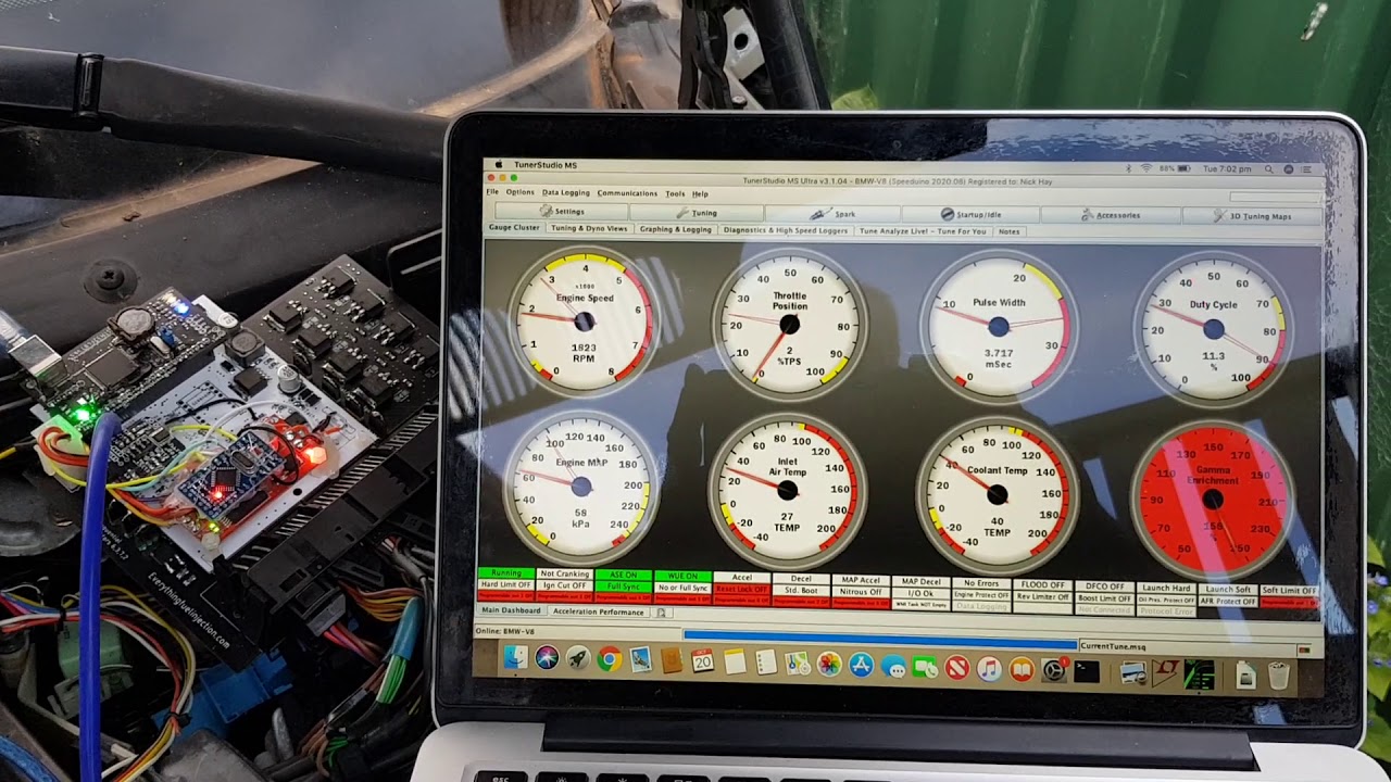 BMW 535i with my PNP ECU and DBW throttle. Speeduino firmware STM32f407 MCU
