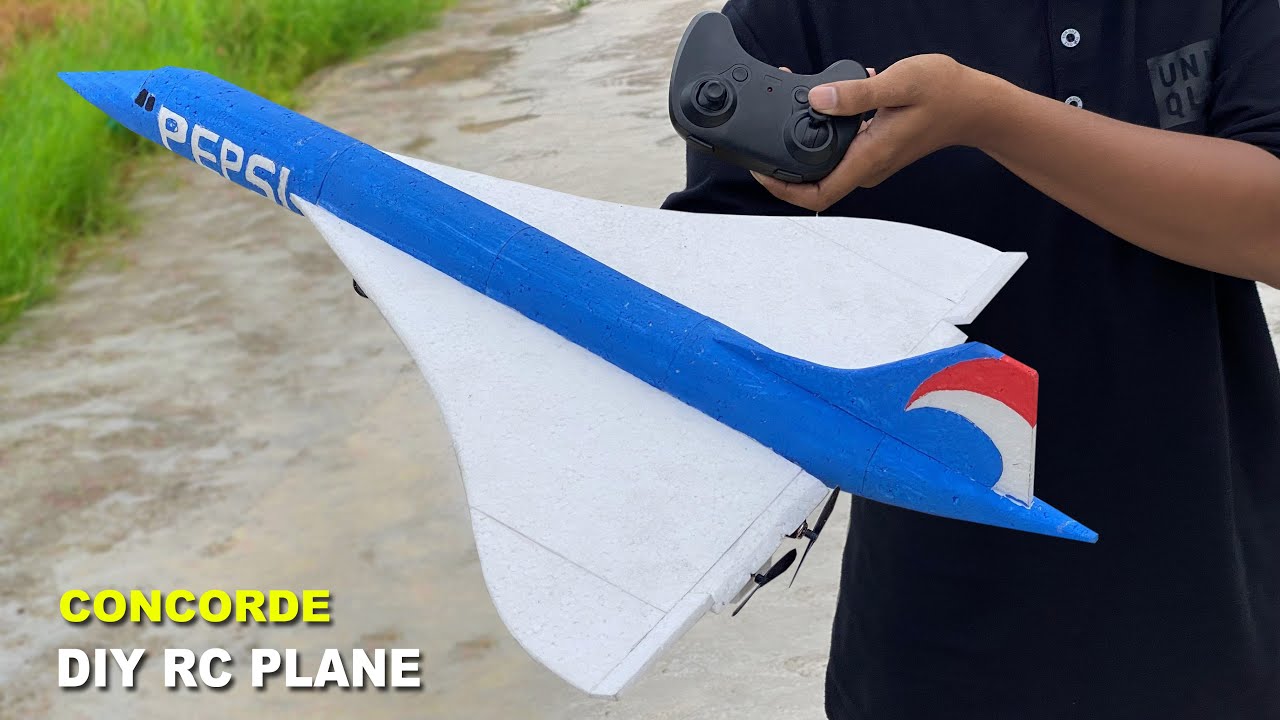 Try to making and flying a Concorde Pepsi airplane RC