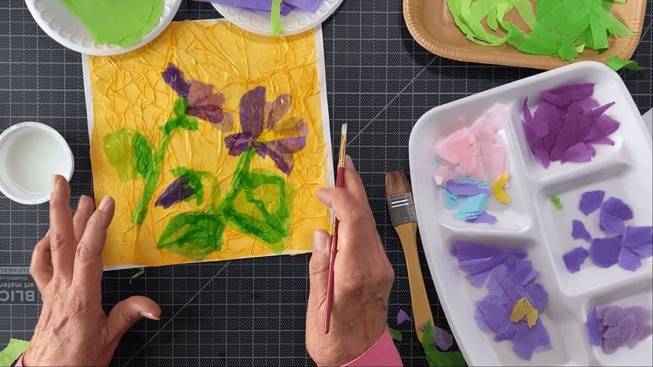 Tissue Paper Art Lesson - Transparency and Texture
