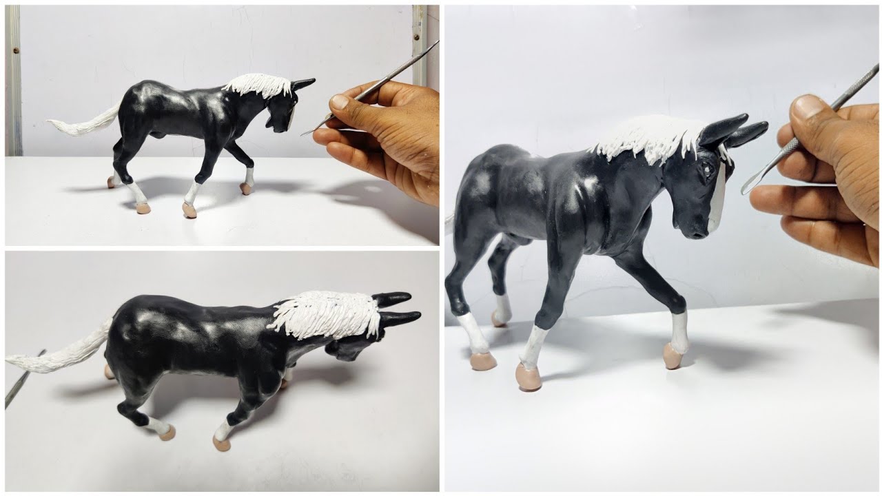 Clay Horse Sculpting : How to make clay horse | Clay animals | clay modelling Clay | Clay art |
